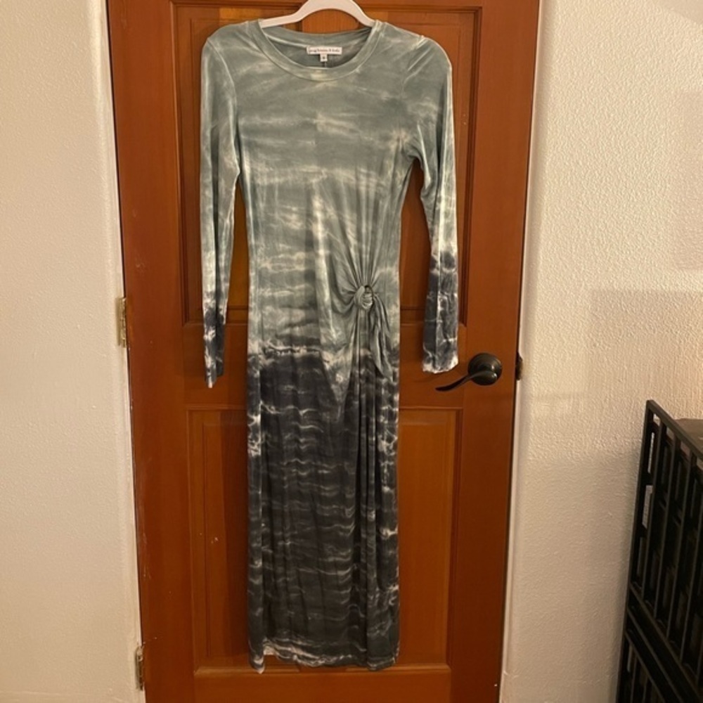 Revolve Young, Fabulous and Broke tie dye front knot dress